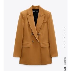 SOLD❗️Zara Tan Double-Breasted Blazer Pantsuit